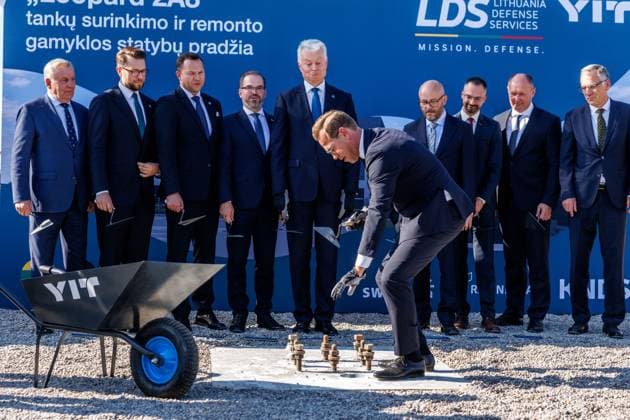 Ceremony marking the start of construction of the Leopard 2A8 tank assembly and repair plant, October 1, 2026, Kaunas, Kaunas, Lithuania  Copyright: xErikasxOvcarenkox