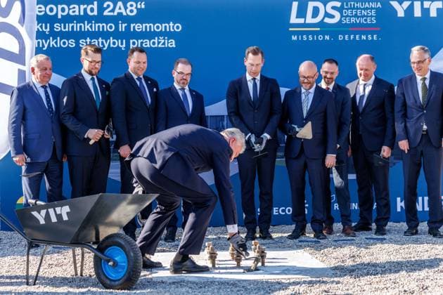 Ceremony to mark the start of construction of the Leopard 2A8 tank assembly and repair plant, October 1, 2026, Kaunas, Kaunas, Lithuania  Copyright: xErikasxOvcarenkox