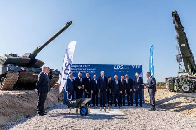 Ceremony marking the start of construction of the Leopard 2A8 tank assembly and repair plant, October 1, 2026, Kaunas, Kaunas, Lithuania  Copyright: xErikasxOvcarenkox