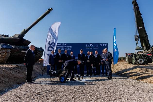Ceremony marking the start of construction of the Leopard 2A8 tank assembly and repair plant, October 1, 2026, Kaunas, Kaunas, Lithuania  Copyright: xErikasxOvcarenkox