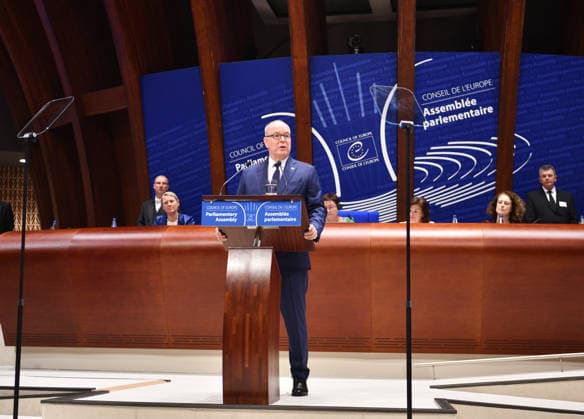 Prince Albert II of Monaco addresses Parliamentary Assembly of Council of Europe STRASBOURG, FRANCE - OCTOBER 01: Prince Albert II of Monaco addresses the Parliamentary Assembly of the Council of Europe (PACE) in Strasbourg, France on October 1, 2026. Ahmet Sel Anadolu Strasbourg France. Editorial use only. Please get in touch for any other usage.  Copyright: x2026xAnadoluxAhmetxSelx