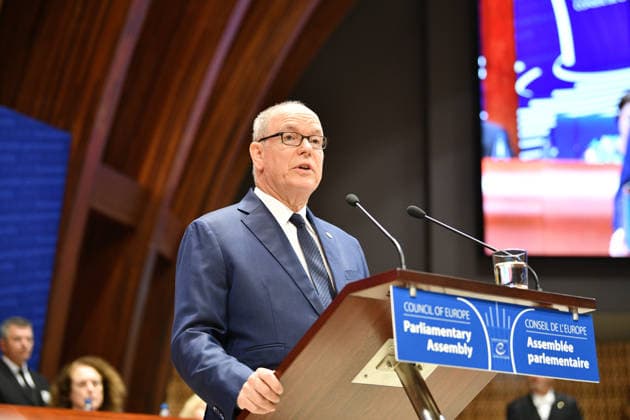 Prince Albert II of Monaco addresses Parliamentary Assembly of Council of Europe STRASBOURG, FRANCE - OCTOBER 01: Prince Albert II of Monaco addresses the Parliamentary Assembly of the Council of Europe (PACE) in Strasbourg, France on October 1, 2026. Ahmet Sel Anadolu Strasbourg France. Editorial use only. Please get in touch for any other usage.  Copyright: x2026xAnadoluxAhmetxSelx