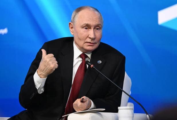 Russia Putin Valdai Discussion Club 9255581 01.10.2026 Russian President Vladimir Putin attends a plenary session of the 23rd annual meeting of the Valdai International Discussion Club in Istra, Moscow Region, Russia. Kristina Solovyova Sputnik Moscow Russia  Copyright: xKristinaxSolovyovax