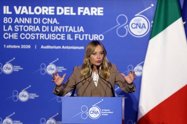 IPA89184593 - Rome, Italy October 1, 2026 Celebrations for the 80th anniversary of the CNA will take place at the Auditorium Antonianum. Prime Minister Giorgia Meloni is expected to attend the event at 5:00 p.m. for a gathering dedicated to the world of Italian craftsmanship and small and medium-sized enterprises.  Copyright: xmarcoxiacobuccix xmarcoxiacobuccix IPA89184593
