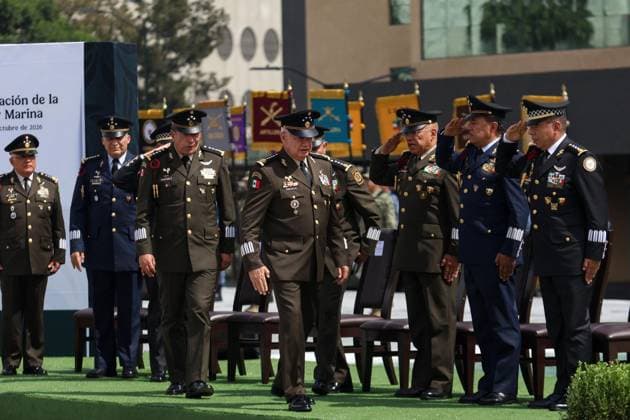 October 1, 2026: TO-45307- Ciudad de M& xe9;xico. 2026-10 -1. Ricardo Trevilla Trejo, Secretary of National Defense during the 205th anniversary of the creation of the Ministry of War and Navy in the Plaza de la Lealtad of the Ministry of National Defense of Mexico City. Alejandro God& xcd;nez Clasos.com.mx  - ZUMAcs4_ 20261001_faa_cs4_195 Copyright: xAlejandroxGod& Xed;Nezx