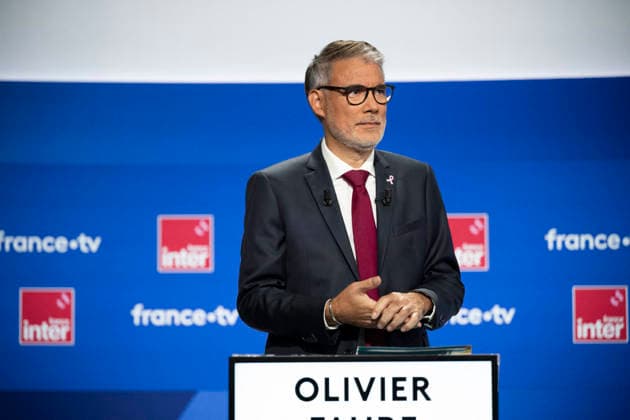 Debate for the Socialist and Democratic Left primary - Paris EB The candidates in the Socialist (PS) and centre-left Place Publique (PP) parties primary ahead of french 2027 presidential election Olivier Faure before a debate on French public TV channel France 2 and French public radio channel France Inter, at Maison de la Radio et de la Musique, in Paris, on October 1, 2026. Photo by Eliot Blondet ABACAPRESS.COM Paris France France  Copyright: xBlondetxEliot ABACAx