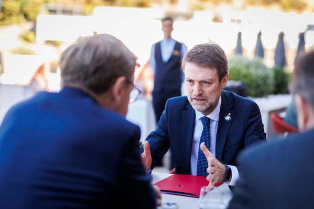 L R Johann Wadephul, CDU, Federal Minister of Foreign Affairs, photographed during a meeting with his Albanian counterpart, Ferit Hoxha, as part of the Berlin Process in Montenegro, Przno, October 1, 2026 Photographed on behalf of the Federal Foreign Office, Przno, Montenegro Copyright: xAmreixSchulzx