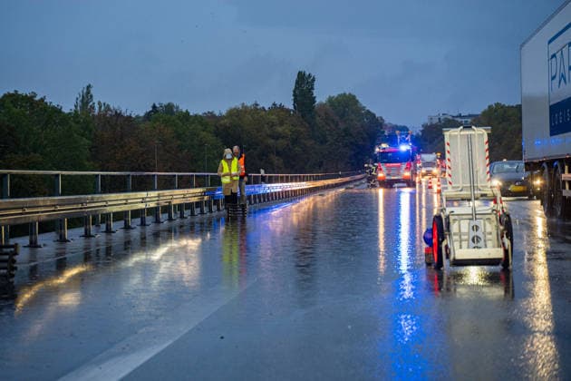 Traffic Accident on a Flooded Roadway; One Person Rescued from Ve