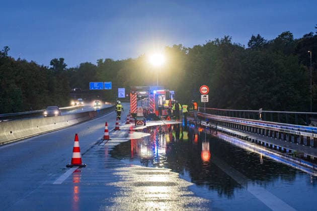 Traffic Accident on a Flooded Roadway; One Person Rescued from Ve