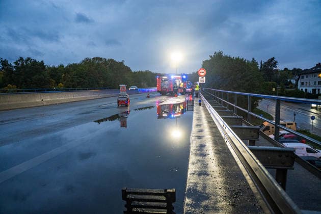 Traffic Accident on a Flooded Roadway; One Person Rescued from Ve