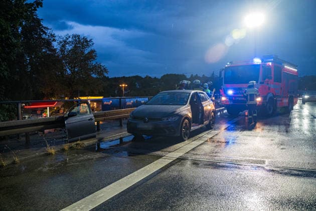 Traffic Accident on a Flooded Roadway; One Person Rescued from Ve