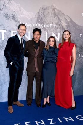Tenzing film premiere, London, UK, on 1st October 2026 Tom Hiddleston, Genden Phuntsok, Jennifer Peedom and Caitriona Balfe at Tenzing film premiere, London, UK, on 1st October 2026, Credit:James Shaw Avalon UNITED KINGDOM, LONDON, London  Copyright: xJamesxShawx xAvalonx 1139895370