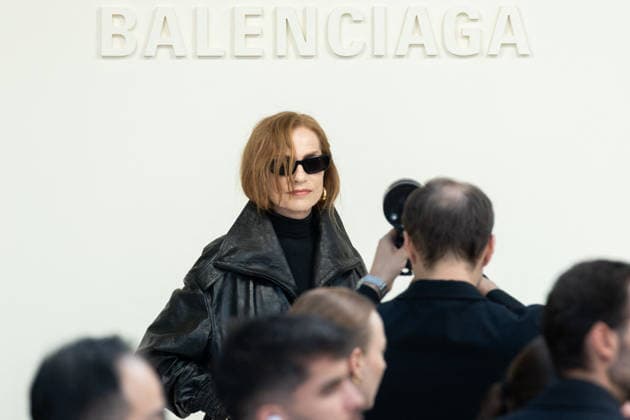PFW - Balenciaga - Arrivals NB Isabelle Huppert arrived at the Balenciaga Womenswear Spring Summer 2027 show as part of Paris Fashion Week on October 01, 2026 in Paris, France. Photo by Nasser Berzane ABACAPRESS.COM Paris France  Copyright: xBerzanexNasser ABACAx