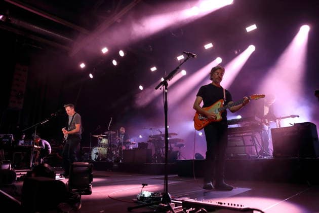 Nick Harmer, Ben Gibbard, Jason McGerr, Dave Depper, and Zac Rae (from left to right), members of the band Death Cab for Cutie, at a concert at the Columbiahalle in Berlin, October 1, 2026 Death Cab for Cutie Concert Berlin