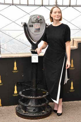 NEW YORK, NY- OCTOBER 1: Samantha Sloyan pictured during a visit to he Empire State Building Ahead of the Release of Mike Flannigan s Carrie on October 1, 2026 in New York City. Copyright: xmpi099 MediaPunchx