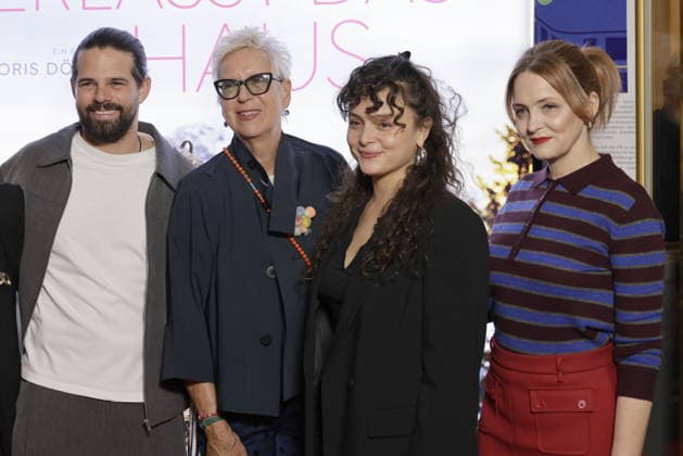 Josef Ellers, director and screenwriter Doris Dörrie, Via Jikeli, Laura Tonke, Germany, Berlin, Special Screening in Berlin of *Mrs. Winkler Leaves the House*