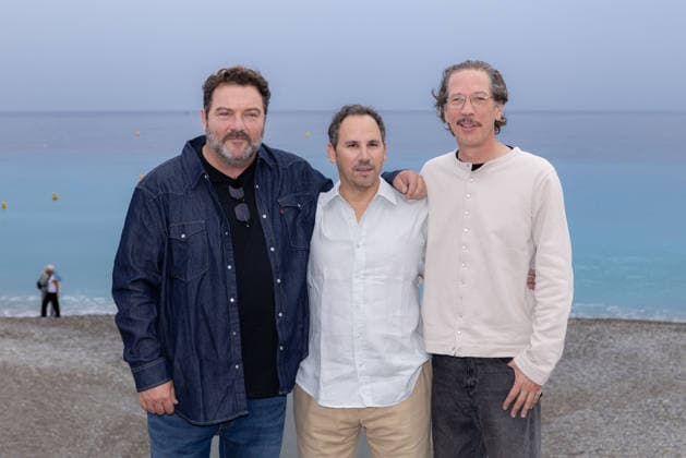 8th Cineroman Festival - Jupiter Photocall Denis Menochet, Alexandre Smia and Reda Kateb attend the photocall of JUPITER during the 8th Cinéroman Festival in Nice, France on October 1, 2026. Photo by Shootpix ABACAPRESS.COM Nice France  Copyright: xShootpix ABACAx