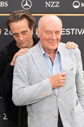 August Diehl and Hanns Zischler at the premiere of the film *Vaterland* at the 22nd Zurich Film Festival at Arthouse Le Paris in Zurich, October 1, 2026 Foto:xA.xRaemyx xFuturexImagex vaterland_6012