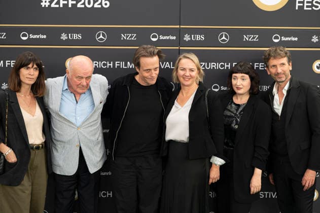 Hanns Zischler and August Diehl with their team at the premiere of the feature film *Vaterland* at the 22nd Zurich Film Festival at Arthouse Le Paris in Zurich, October 1, 2026 Foto:xA.xRaemyx xFuturexImagex vaterland_6018