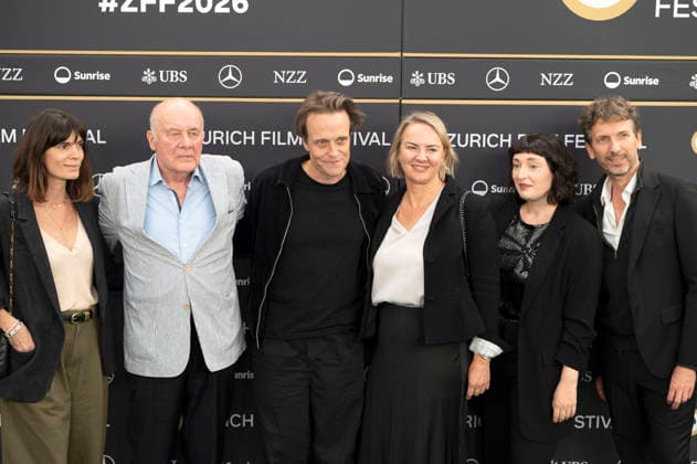 Hanns Zischler and August Diehl with their team at the premiere of the feature film *Vaterland* at the 22nd Zurich Film Festival at Arthouse Le Paris in Zurich, October 1, 2026 Foto:xA.xRaemyx xFuturexImagex vaterland_6020