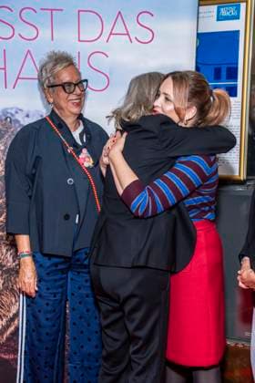 ABB FRAUWINKLER: Doris Doerrie, Angela Winkler, and Laura Tonke on the red carpet at the special screening of the feature film *Frau Winkler Verlässt das Haus* at the Cinema Parisl in Berlin on October 1, 2026, Berlin, Germany
