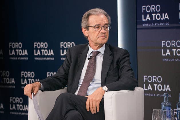 Second Day of the La Toja Vínculo Atlántico Forum Jordi Gual, vice president of the Cercle d’Economia, during the La Toja Vínculo Atlántico Forum on October 2, 2026, in O Grove, Pontevedra, Galicia, Spain. The La Toja Vínculo Atlántico Forum is a renowned annual forum for debate and reflection focused on the defense of liberal democracy, the Atlantic partnership, and international cooperation. Founded in 2019 on the initiative of Josep Piqué, Amancio López Seijas, and the Hotusa Group, it brings together prominent political and business leaders, academics, and representatives of civil society on the island of La Toja. OCTOBER 2, 2026 Elena Ferná O Grove, Pontevedra, Galicia O Grove, Pontevedra, Galicia, Spain Copyright: xElenaxFernandezx 7814660