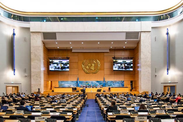 October 2, 2026, Geneva, Geneva, Switzerland: Geneva Switzerland, 10 02 2026: Atmospheric shot of the Assembly Hall during the Geneva Environment Network Meetings (Human Rights) and which which concerns the 63rd session of the Human Rights Council and which was held at United Nations of Geneva in Geneva. Geneva Switzerland - ZUMAd206 20261002_zip_d206_011 Copyright: xEricxDubostx