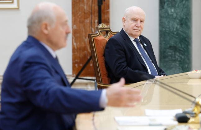 BELARUS, MINSK - OCTOBER 2, 2026: Sergei Lebedev, Secretary General of the Commonwealth of Independent States (CIS), attends a meeting between Alexander Lukashenko, President of Belarus, and the heads of government of the Eurasian Economic Union at the Independence Palace Minsk Belarus  - ZUMAt113 20261002_zaa_t113_139 Copyright: xDmitryxAstakhovx