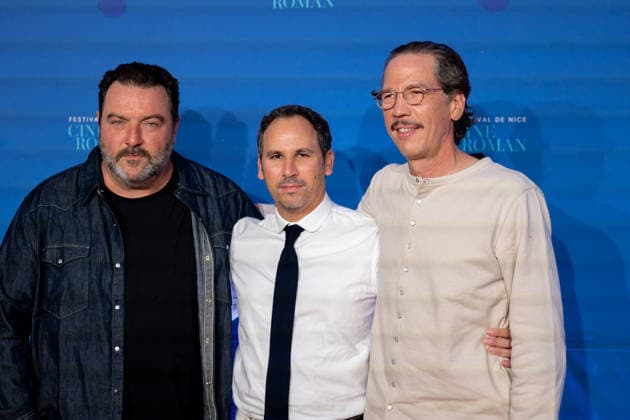 8th Cineroman Festival - Day 4 - Red Carpet Denis Menochet, Alexandre Smia and Reda Kateb attend the red carpet at the Cineroman festival, dedicated exclusively to films adapted from literary work, in Negresco Beach in Nice, France, on October 1, 2026. Photo by Laurent Coust ABACAPRESS.COM Nice Provence-Alpes-Cote d Azur France  Copyright: xCoustxLaurent ABACAx