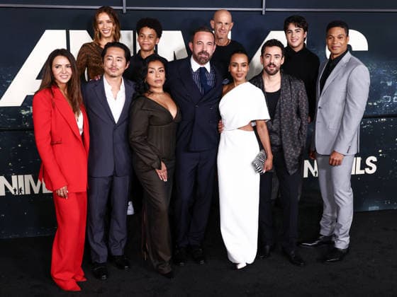 World Premiere Of Netflix s Animals WESTWOOD, LOS ANGELES, CALIFORNIA, USA - OCTOBER 01: Luciana Barroso, Taylor Cooper, Steven Yeun, Christopher Woodley, Adriana Paz, Ben Affleck, Brad Weston, Kerry Washington, Luis Gerardo Mendez, Jacob Estrada and Ray Fisher arrive at the World Premiere Of Netflix s Animals held at Westwood Village Theater on October 1, 2026 in Westwood, Los Angeles, California, United States. Westwood Westwood Village Theater California United States Copyright: xXavierxCollin ImagexPressxAgencyx