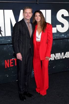 Matt Damon, Luciana Damon at arrivals for ANIMALS Premiere, Westwood Village Theatre, Los Angeles, CA, October 01, 2026. Photo By: Priscilla Grant Everett Collection ANIMALS Premiere PUBLICATIONXNOTxINxCANxCHNxFRAxITAxJPNxNORxPOLxRUSxESPxUKxUSA