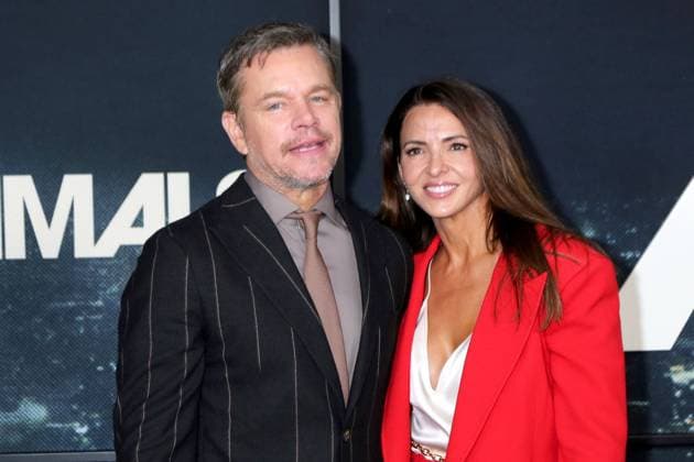 Matt Damon, Luciana Damon at arrivals for ANIMALS Premiere, Westwood Village Theatre, Los Angeles, CA, October 01, 2026. Photo By: Priscilla Grant Everett Collection ANIMALS Premiere PUBLICATIONXNOTxINxCANxCHNxFRAxITAxJPNxNORxPOLxRUSxESPxUKxUSA