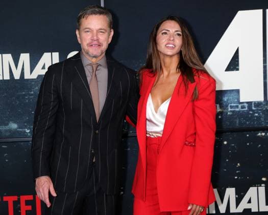 Matt Damon, Luciana Damon at arrivals for ANIMALS Premiere, Westwood Village Theatre, Los Angeles, CA, October 01, 2026. Photo By: Priscilla Grant Everett Collection ANIMALS Premiere PUBLICATIONXNOTxINxCANxCHNxFRAxITAxJPNxNORxPOLxRUSxESPxUKxUSA