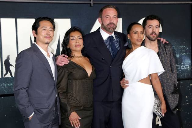 Steven Yeun, Adriana Paz, Ben Affleck, Kerry Washington, Luis Gerardo Mendez at arrivals for ANIMALS Premiere, Westwood Village Theatre, Los Angeles, CA, October 01, 2026. Photo By: Priscilla Grant Everett Collection ANIMALS Premiere PUBLICATIONXNOTxINxCANxCHNxFRAxITAxJPNxNORxPOLxRUSxESPxUKxUSA
