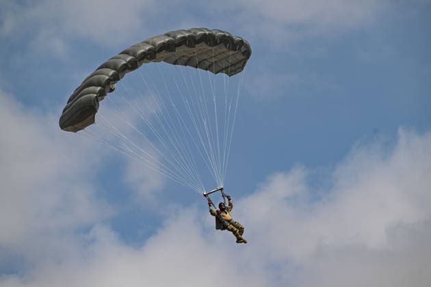 TEKNOFEST Southeast in Turkiye s Sanliurfa SANLIURFA, TURKIYE - OCTOBER 2: The Turkish Gendarmerie conducts a paramotor demonstration flight during the TEKNOFEST Southeast, world s largest aviation, space, and technology festival continues at the Sanliurfa GAP Airport for its 15th edition in Sanliurfa, Turkiye on October 2, 2026. Harun Ozalp Anadolu Sanliurfa Turkey. Editorial use only. Please get in touch for any other usage.  Copyright: x2026xAnadoluxHarunxOzalpx