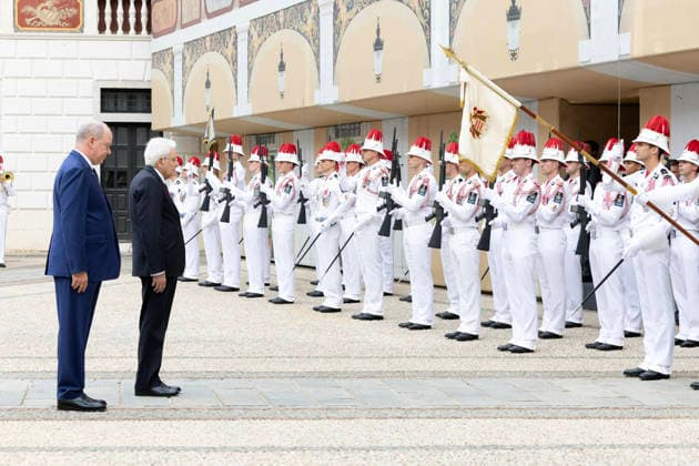 October 2, 2026, Principato Di Monaco: A handout picture, provided by Quirinale Press Office, shows Italian President of the Republic Sergio Mattarella with Prince Albert II of Monaco at the Prince s Palace, Monaco, 2 October 2026. ANSA Ammendola +++ ANSA PROVIDES ACCESS TO THIS HANDOUT PHOTO TO BE USED SOLELY TO ILLUSTRATE NEWS REPORTING OR COMMENTARY ON THE FACTS OR EVENTS DEPICTED IN THIS IMAGE - NO ARCHIVING - NO LICENSING - NPK Principato Di Monaco  - ZUMAa110 20261002_zaf_a110_008 Copyright: xQuirinalexPressxOffice Francescox