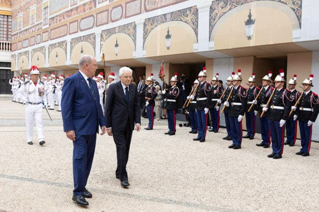 October 2, 2026, Principato Di Monaco: A handout picture, provided by Quirinale Press Office, shows Italian President of the Republic Sergio Mattarella with Prince Albert II of Monaco at the Prince s Palace, Monaco, 2 October 2026. ANSA Ammendola +++ ANSA PROVIDES ACCESS TO THIS HANDOUT PHOTO TO BE USED SOLELY TO ILLUSTRATE NEWS REPORTING OR COMMENTARY ON THE FACTS OR EVENTS DEPICTED IN THIS IMAGE - NO ARCHIVING - NO LICENSING - NPK Principato Di Monaco  - ZUMAa110 20261002_zaf_a110_013 Copyright: xQuirinalexPressxOffice Francescox