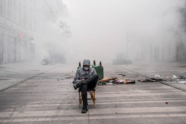 Students clash with police during high-school mobilization in Nancy NANCY, FRANCE - OCTOBER 2: Students gather around several schools and clash with police forces as a nationwide high-school mobilization continues over school conditions and demands for greater education resources in Nancy, France on October 2, 2026. Police deploy security units around several locations as demonstrations and blockades continue. Muhammed Said Tako Anadolu Nancy France. Editorial use only. Please get in touch for any other usage.  Copyright: x2026xAnadoluxMuhammedxSaidxTakox