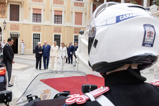 October 2, 2026, Monte Carlo, Rome, Principality of Monaco: President of the Republic Sergio Mattarella, Laura Mattarella, Prince Albert II of Monaco and Princess Charlene of Monaco during the State Visit, Monte Carlo, 02 10 2026 Monte Carlo Principality of Monaco  - ZUMAa289 20261002_zia_a289_063 Copyright: xAmmendolaxUffxStampax xAgfx