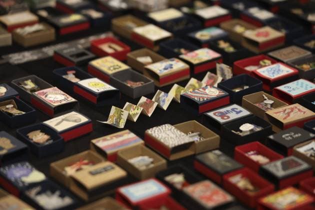 July 13, 2021, Hong Kong, CHINA: Part of Rachel SmithÂ¡HÂ¡H Matchbox Diary at her studio in Prince Edward.13JUL21 SCMP Hong Kong CHINA - ZUMAs251 20210713_zin_s251_017 Copyright: xXiaomeixChenx