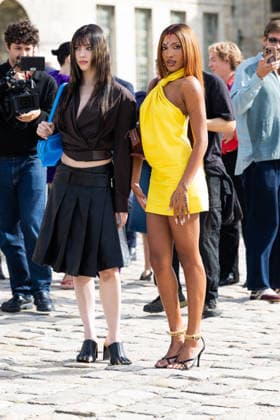 Paris Fashion Week: Celebrity Arrivals at the Loewe Fashion Show—Megan Skiendiel and Lara Raj of Katseye 460139 October 2, 2026  Copyright: xIvankaxVoisinx xStarfacex STAR_460139_036
