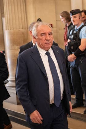 Francois Bayrou Trial Break - Paris AJ French politician Francois Bayrou leaves the courtroom in a break during a hearing of the appeal trial over the alleged misuse of European Parliament funds to pay fictitious parliamentary assistants for the centrist party MoDem, at the Paris courthouse in Paris on October 2, 2026. Former Prime minister F. Bayrou and ten former MoDem executives must answer, starting September 9, 2026, before the Paris appeal court for misappropriation of funds in the case of the MEP assistants, a ten-year-old case in which the former Prime Minister had been acquitted at first instance. Photo by Alexis Jumeau ABACAPRESS.COM Paris France  Copyright: xJumeauxAlexis ABACAx