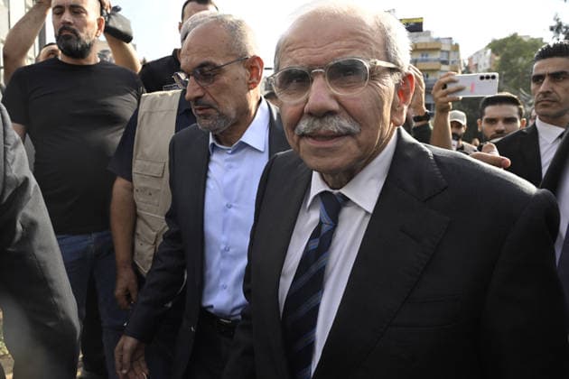 Lebanese Prime Minister Nawaf Salam NABATIEH, LEBANON - OCTOBER 02: Lebanese Prime Minister Nawaf Salam and his accompanying delegation visit Lebanese city of Nabatieh, which Israel has frequently targeted with attacks on its towns and villages despite the ceasefire, on October 02, 2026. Houssam Shbaro Anadolu Nabatieh Lebanon. Editorial use only. Please get in touch for any other usage.  Copyright: x2026xAnadoluxHoussamxShbarox