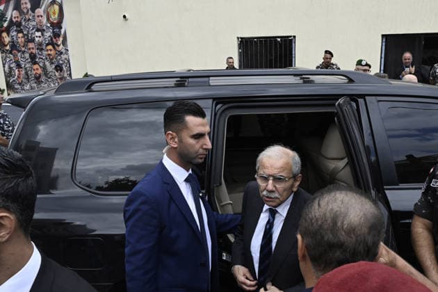 Lebanese Prime Minister Nawaf Salam NABATIEH, LEBANON - OCTOBER 02: Lebanese Prime Minister Nawaf Salam and his accompanying delegation visit Lebanese city of Nabatieh, which Israel has frequently targeted with attacks on its towns and villages despite the ceasefire, on October 02, 2026. Houssam Shbaro Anadolu Nabatieh Lebanon. Editorial use only. Please get in touch for any other usage.  Copyright: x2026xAnadoluxHoussamxShbarox