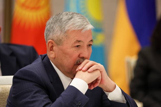 BELARUS, MINSK - OCTOBER 2, 2026: Adylbek Kasymaliev, Kyrgyzstan s Prime Minister Head of the Presidential Administration, attends an expanded meeting of the Eurasian Intergovernmental Council Minsk Belarus  - ZUMAt113 20261002_zaa_t113_241 Copyright: xAlexanderxRyuminx