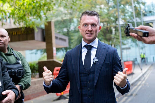 Tommy Robinson leaves Southwark Crown Court LONDON, UNITED KINGDOM - OCTOBER 2: Tommy Robinson, whose real name is Stephen Yaxley-Lennon, leaves Southwark Crown Court in London, Britain, October 2, 2026, after attending an application hearing ahead of his trial on two charges of harassment causing fear of violence against two MailOnline journalists. He has pleaded not guilty. Thomas Krych Anadolu London United Kingdom. Editorial use only. Please get in touch for any other usage.  Copyright: x2026xAnadoluxThomasxKrychx