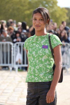 Laika Blanc Francard arrives at the Loewe Women’s Ready-to-Wear Spring Summer 2027 show during Paris Fashion Week (PFW) on the Esplanade Saint-Louis in Paris, France, on October 2, 2026. Denis Guignebourg, Bestimage. Arrivals at the Loewe Women’s Ready-to-Wear Spring Summer 2027 show as part of Paris Fashion Week on October 2, 2026, in Paris, France. Paris, France  Copyright: xDenisxGuignebourgx xBestimagexDenisxGuignebourgx xBestimagex