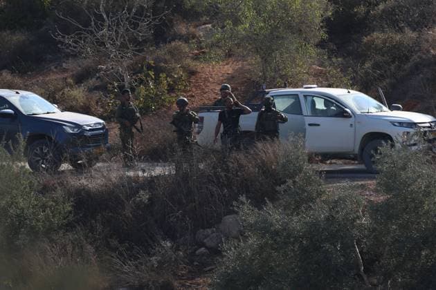 Israeli Settlers And Forces Attacked Palestinian Farmers During Olive Harvest In Beita BEITA, NABLUS, PALESTINE OCTOBER 2, 2026: Israeli settlers and Israeli forces attacked Palestinian farmers while they were picking olives in the Jabal Al-Arma area, east of Beita, south of Nablus. Settlers fired live ammunition toward the farmers, with no injuries reported. According to the Palestinian Red Crescent Society, Israeli forces also beat a 46-year-old Palestinian farmer during raids on olive farms in Beita. Witnesses told Anadolu that Israeli forces fired stun grenades and tear gas at farmers in the Jabal Al-Arma area, forcing them to leave. The olive harvest begins in early October and continues through the end of November, making it an im Copyright: x xSalmanxMohsenxAlkhatibx xJNAxPressx