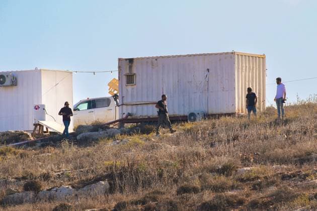 Israeli Settlers And Forces Attacked Palestinian Farmers During Olive Harvest In Beita BEITA, NABLUS, PALESTINE OCTOBER 2, 2026: Israeli settlers and Israeli forces attacked Palestinian farmers while they were picking olives in the Jabal Al-Arma area, east of Beita, south of Nablus. Settlers fired live ammunition toward the farmers, with no injuries reported. According to the Palestinian Red Crescent Society, Israeli forces also beat a 46-year-old Palestinian farmer during raids on olive farms in Beita. Witnesses told Anadolu that Israeli forces fired stun grenades and tear gas at farmers in the Jabal Al-Arma area, forcing them to leave. The olive harvest begins in early October and continues through the end of November, making it an im Copyright: x xSalmanxMohsenxAlkhatibx xJNAxPressx