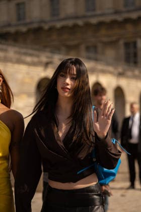 IPA89218086 - Paris, France, October 2, 2026. Guests arrive at the LOEWE Spring Summer 2027 fashion show during Paris Fashion Week Pictured: KATSEYE Megan Skiendiel  Copyright: xGINEVRAxFATARELLAx xx IPA89218086